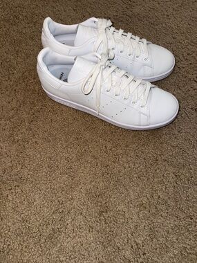 adidas Stan Smith All-White Leather Sneakers